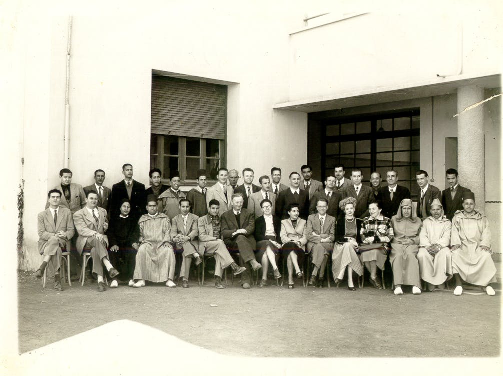 الإمام بمدرسة المعلمين بمراكش سنة 1953